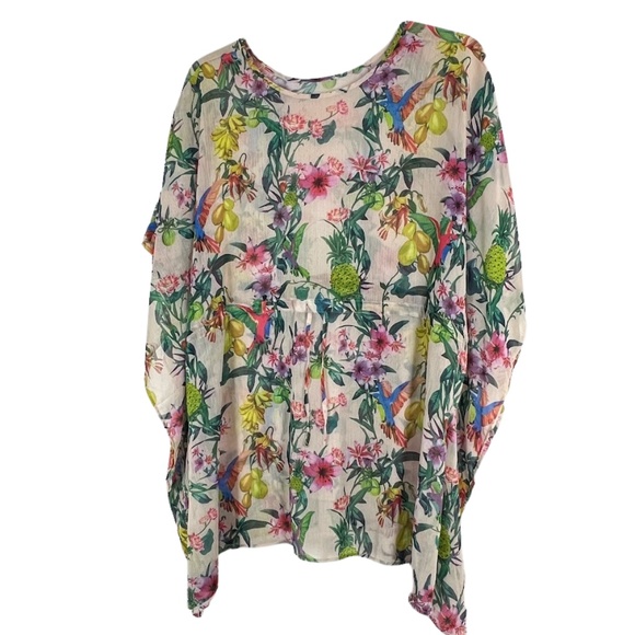 H&M Tropical Sheer Cover Up or Tunic 🎉4X Host Pick ♥️ - Picture 6 of 11